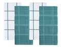 Sticky Toffee Cotton Terry Kitchen Dish Towel, Checked, 4 Pack, 28" x 16"