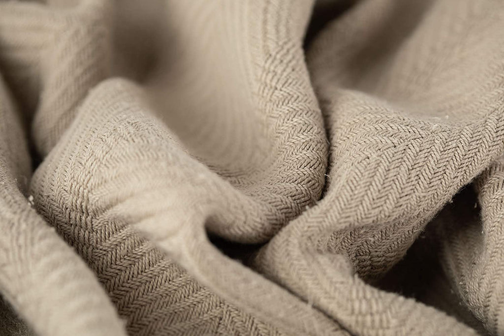 Sticky Toffee Woven Cotton Lightweight Throw Blanket, 60" x 50"