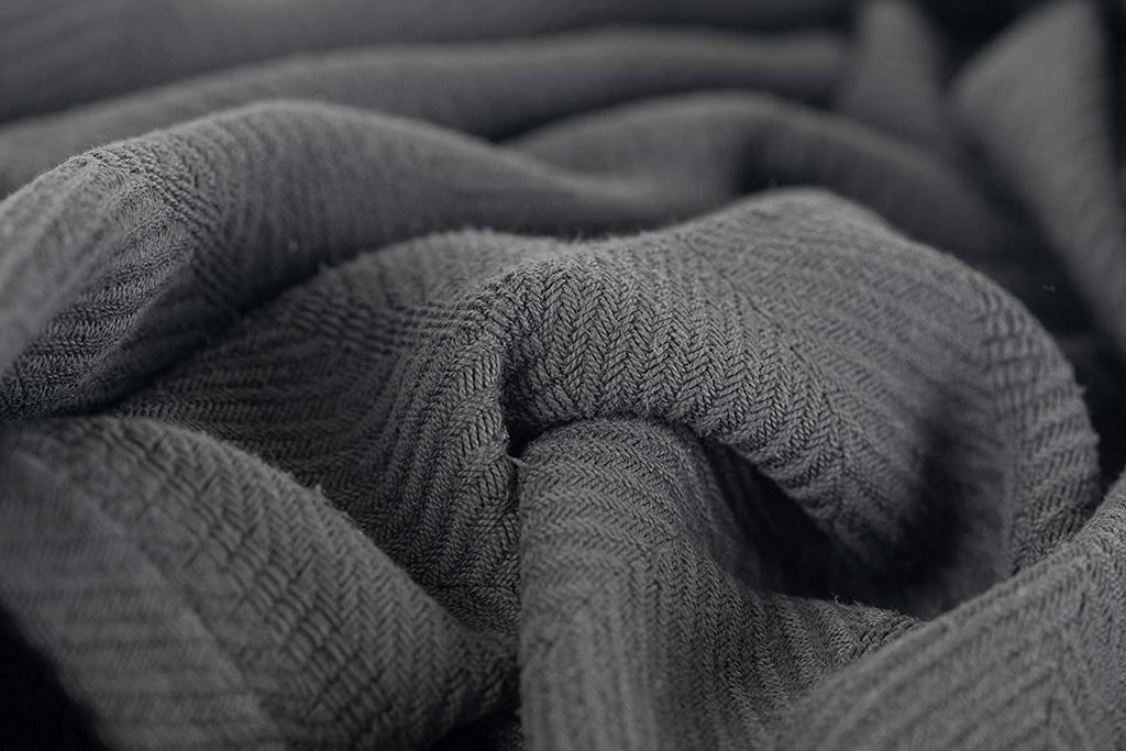 Sticky Toffee Woven Cotton Lightweight Throw Blanket, 60" x 50"