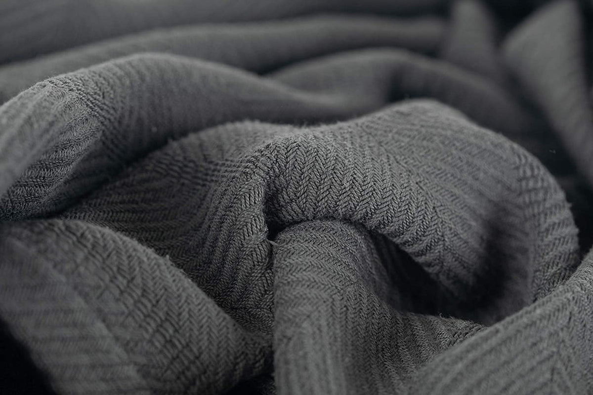 Sticky Toffee Woven Cotton Lightweight Throw Blanket, 60" x 50"