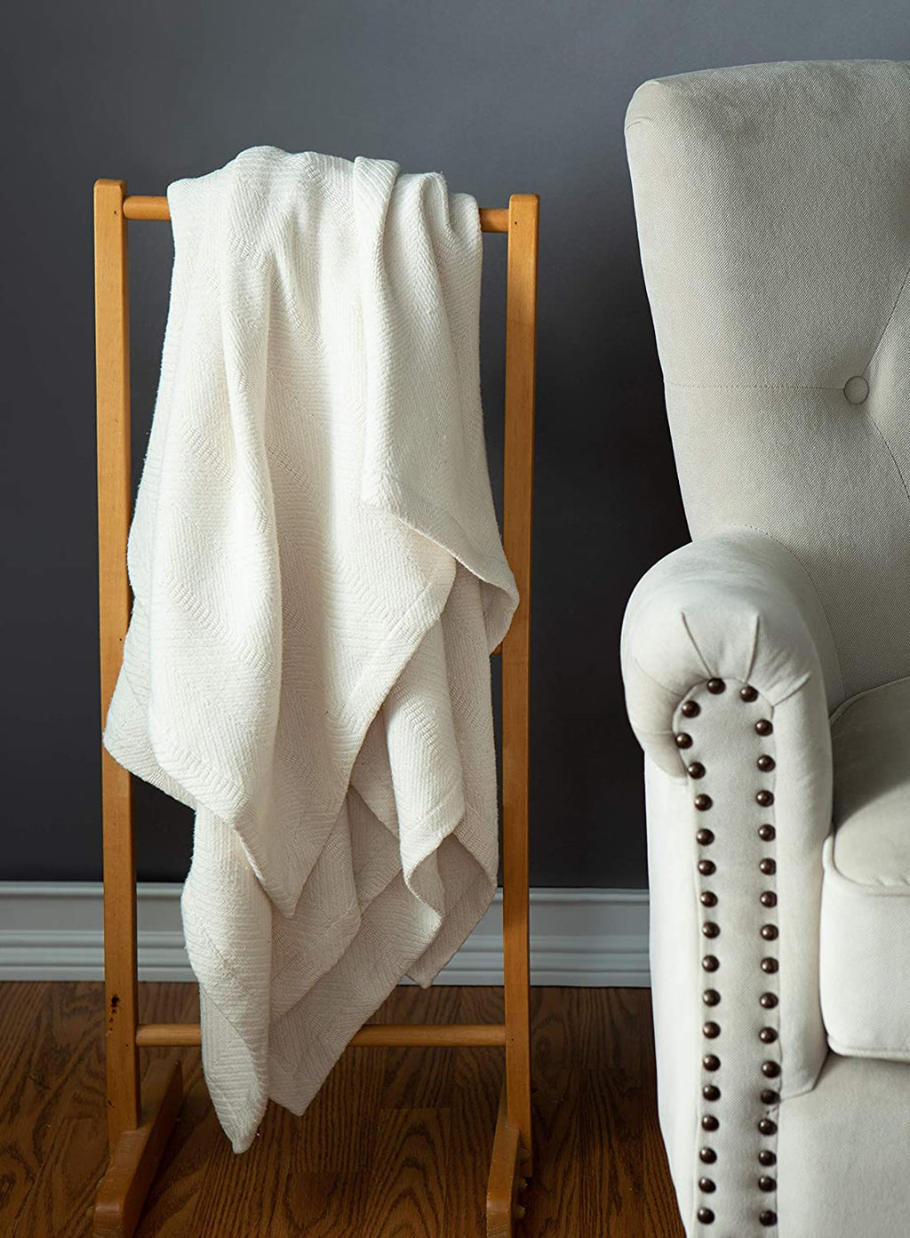 Sticky Toffee Woven Cotton Lightweight Throw Blanket, 60" x 50"