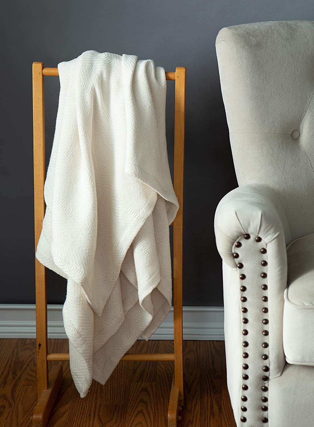 Sticky Toffee Woven Cotton Lightweight Throw Blanket, 60" x 50"