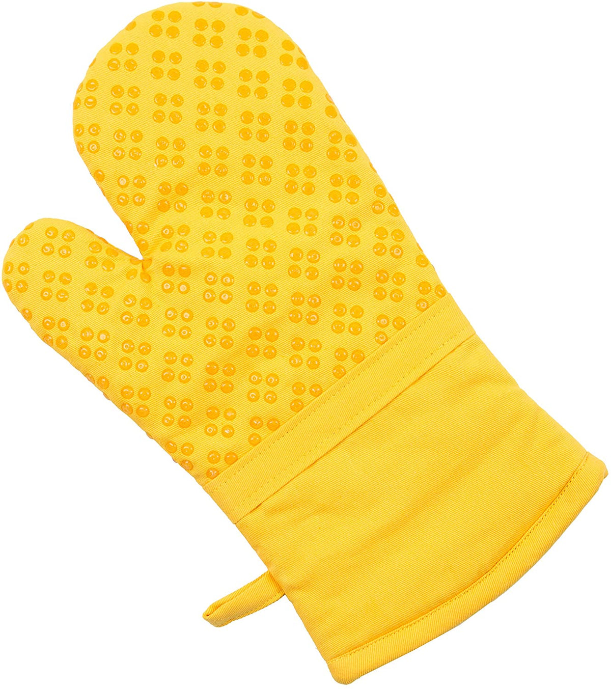 Sticky Toffee Silicone Printed Oven Mitt & Pot Holder, Cotton Terry Kitchen Dish Towel & Dishcloth, 9 Piece Set