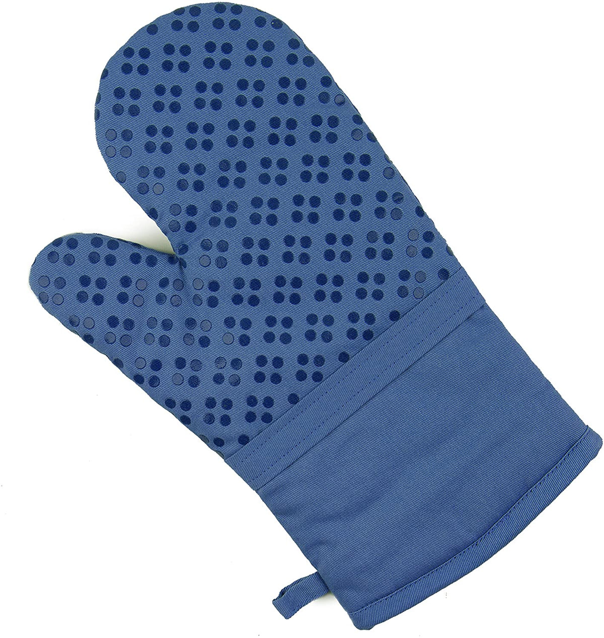 Sticky Toffee Silicone Printed Oven Mitt & Pot Holder, Cotton Terry Kitchen Dish Towel & Dishcloth, 9 Piece Set