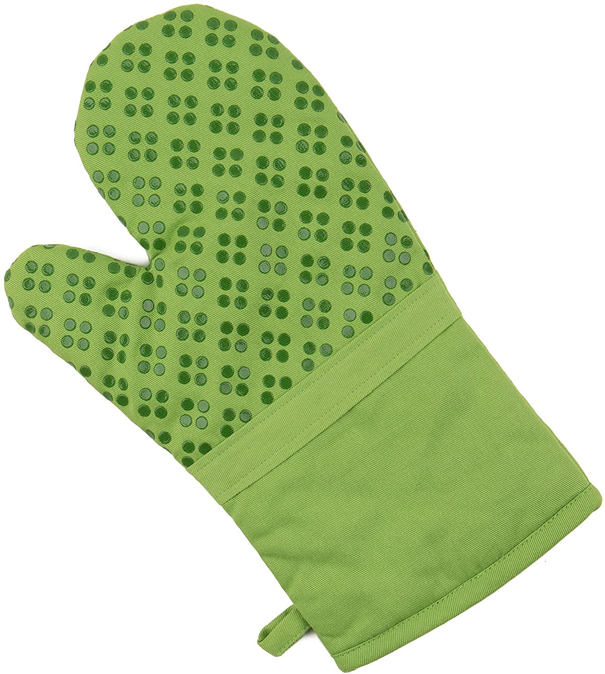 Sticky Toffee Silicone Printed Oven Mitt & Pot Holder, Cotton Terry Kitchen Dish Towel & Dishcloth, 9 Piece Set