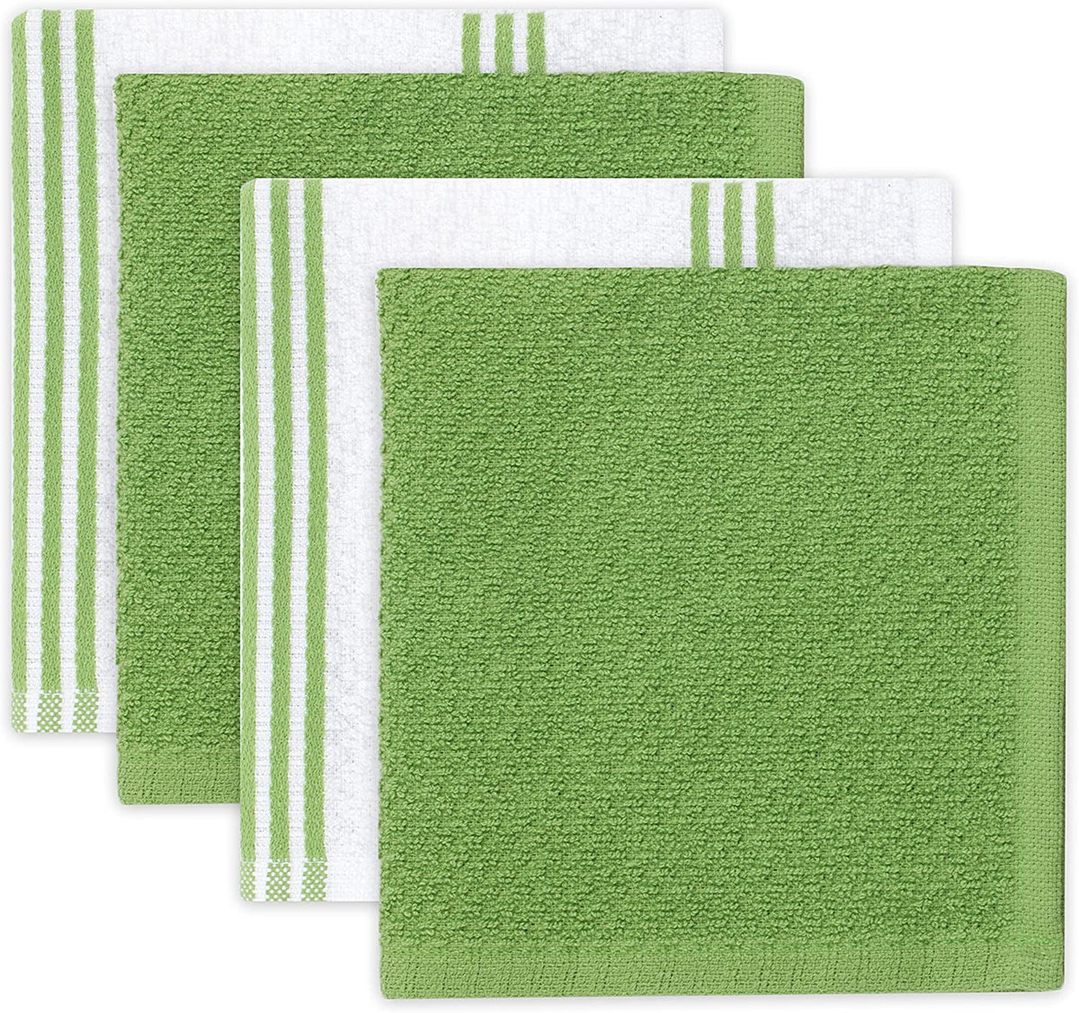 Sticky Toffee Silicone Printed Oven Mitt & Pot Holder, Cotton Terry Kitchen Dish Towel & Dishcloth, 9 Piece Set