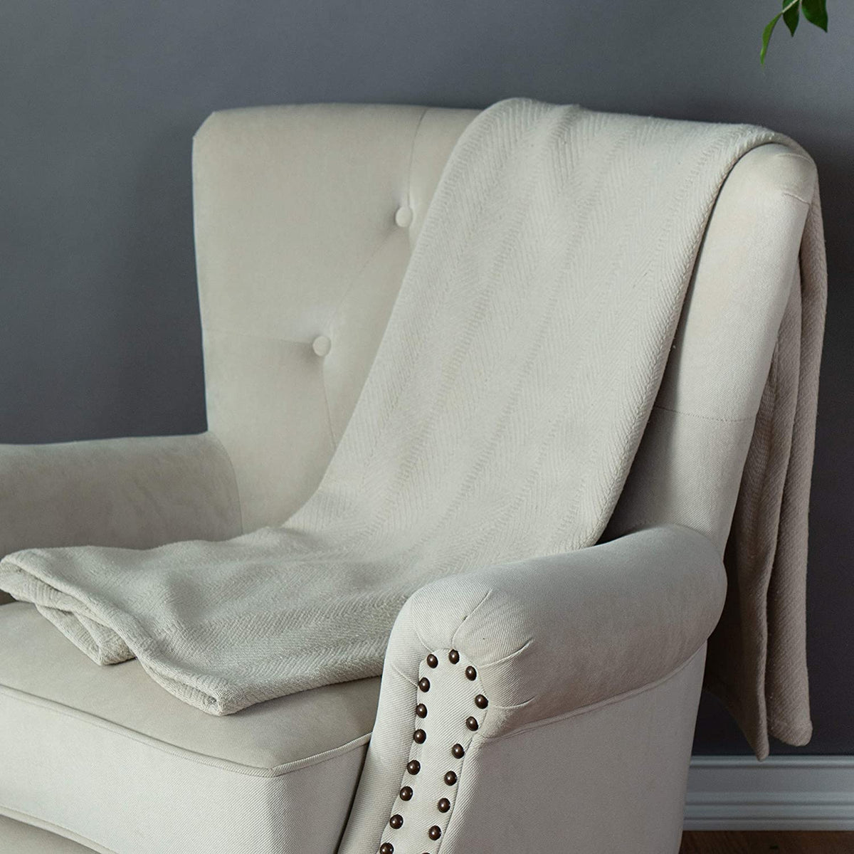 Sticky Toffee Woven Cotton Lightweight Throw Blanket, 60" x 50"