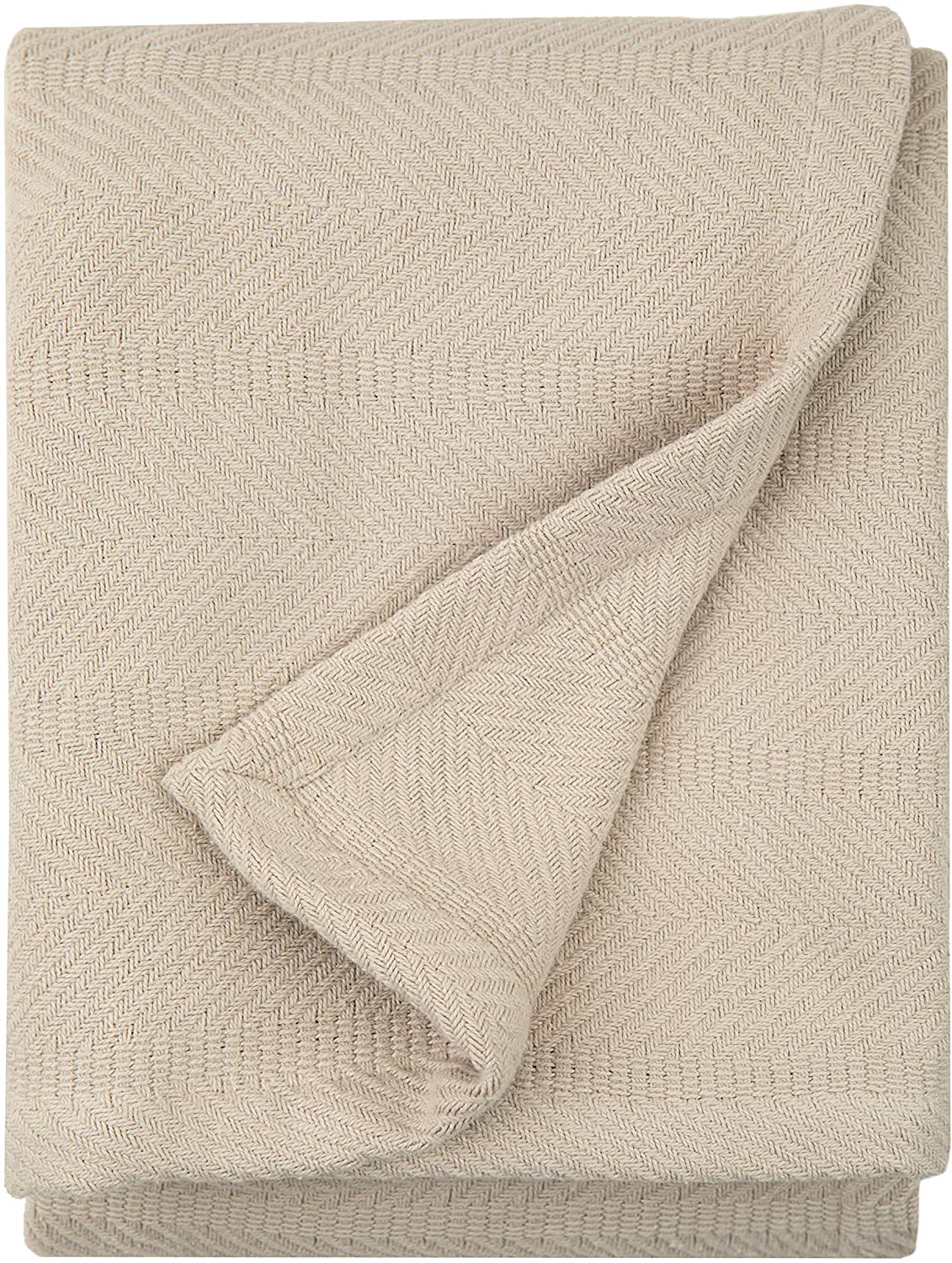 Sticky Toffee Woven Cotton Lightweight Throw Blanket, 60" x 50"
