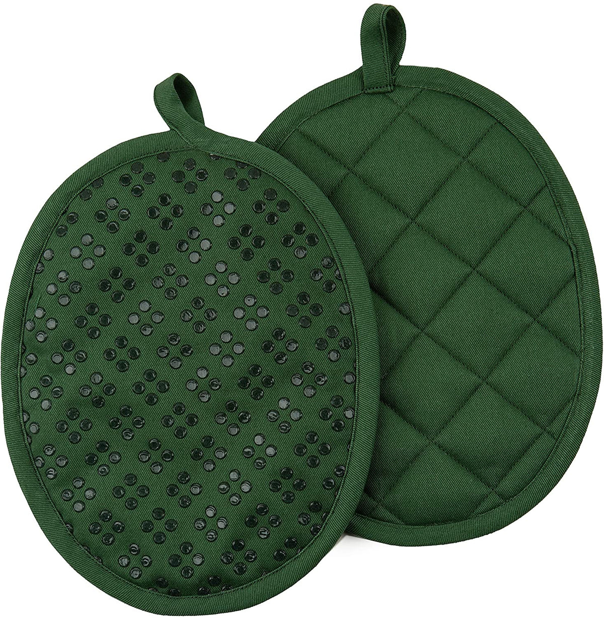 Sticky Toffee Silicone Printed Oven Mitt & Pot Holder, Cotton Terry Kitchen Dish Towel & Dishcloth, 9 Piece Set