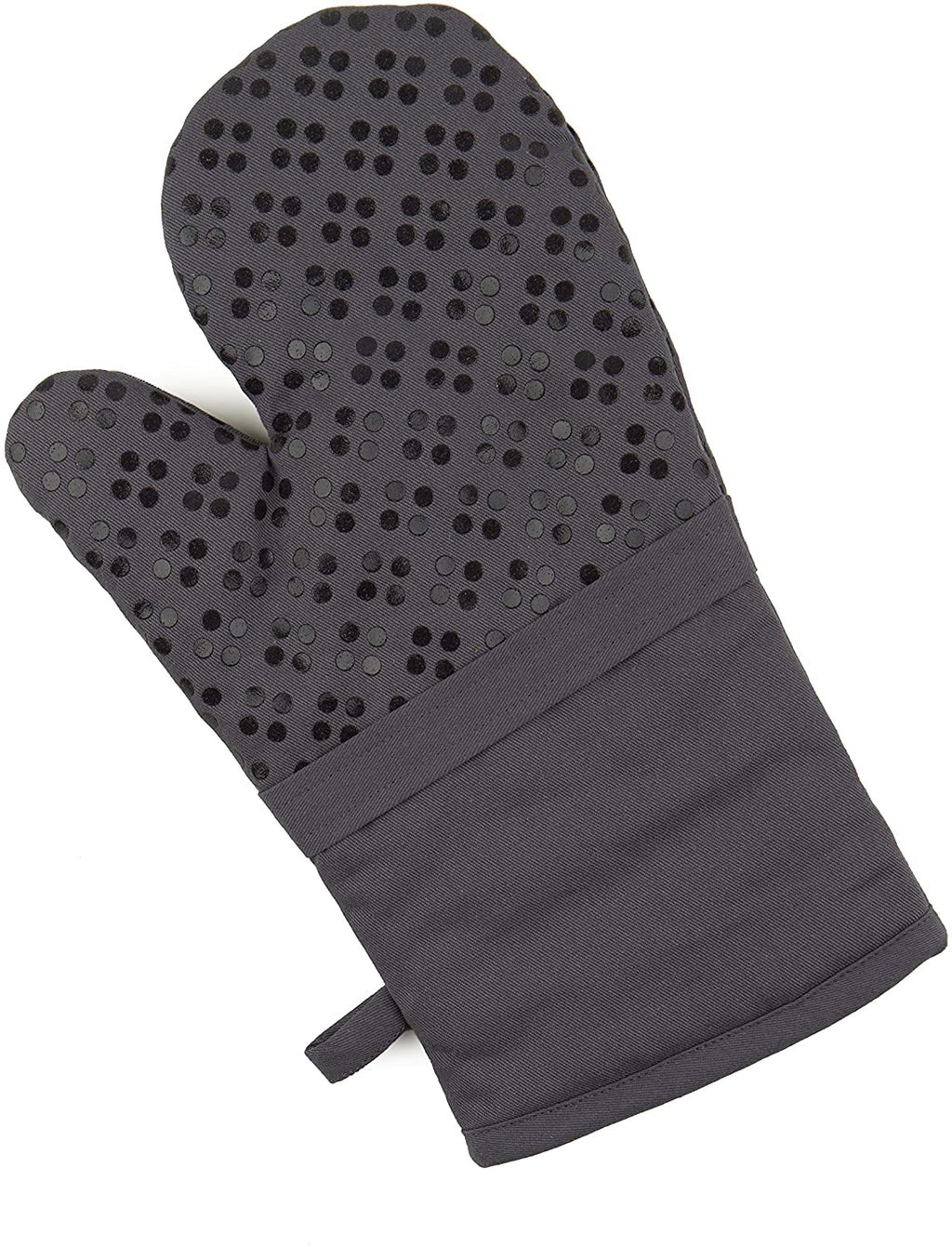 Sticky Toffee Silicone Printed Oven Mitt & Pot Holder, Cotton Terry Kitchen Dish Towel & Dishcloth, 9 Piece Set