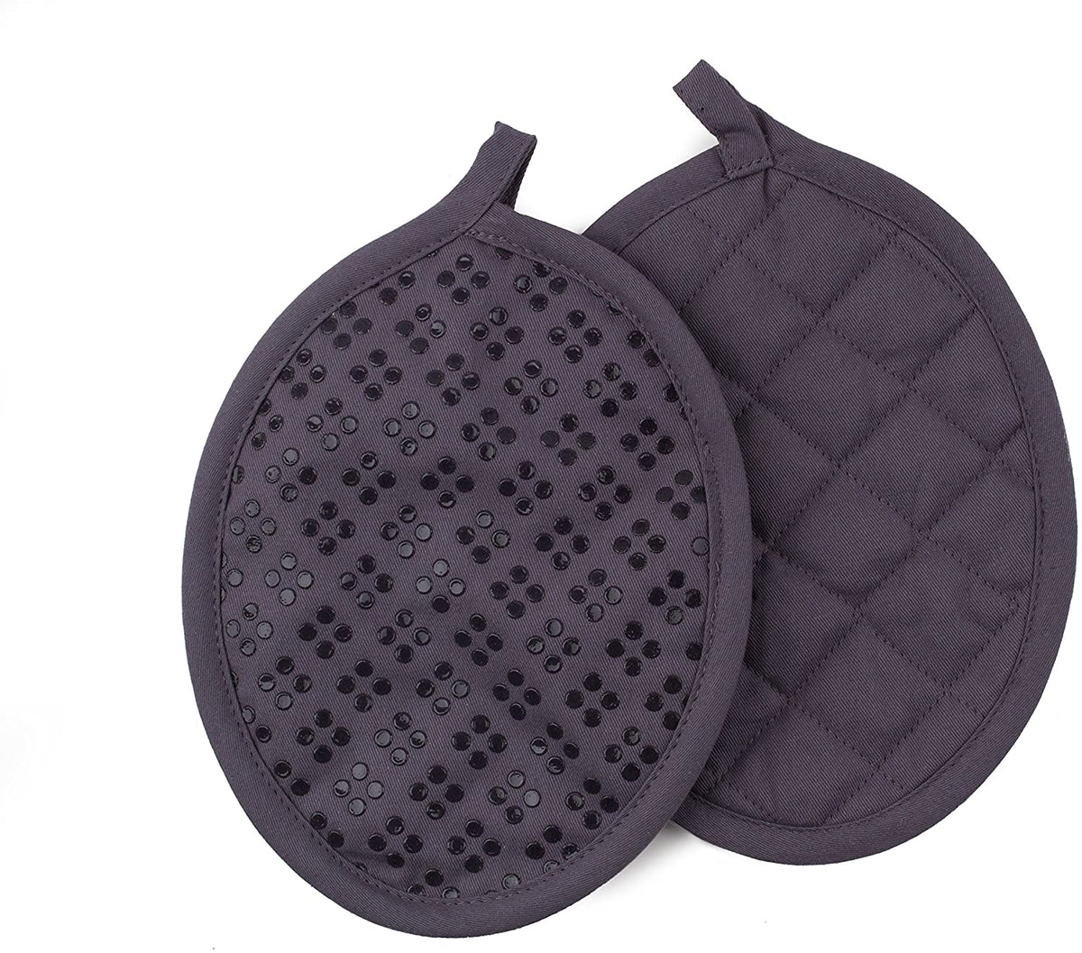 Sticky Toffee Silicone Printed Oven Mitt & Pot Holder, Cotton Terry Kitchen Dish Towel & Dishcloth, 9 Piece Set
