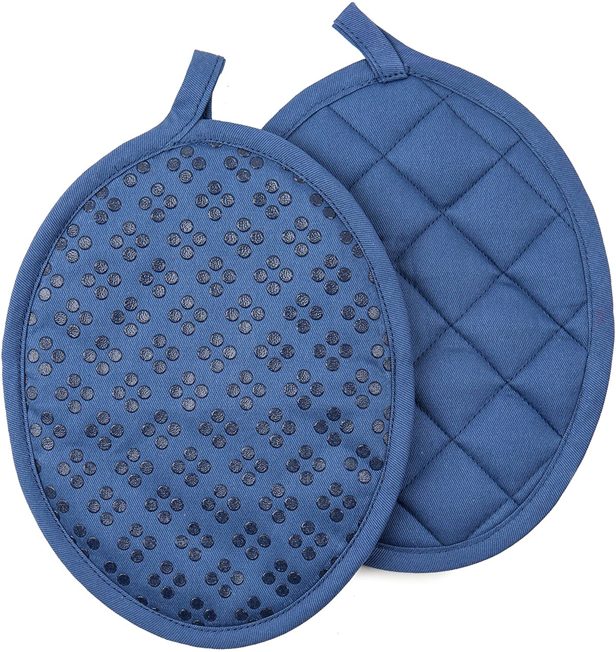 Sticky Toffee Silicone Printed Oven Mitt & Pot Holder, Cotton Terry Kitchen Dish Towel & Dishcloth, 9 Piece Set