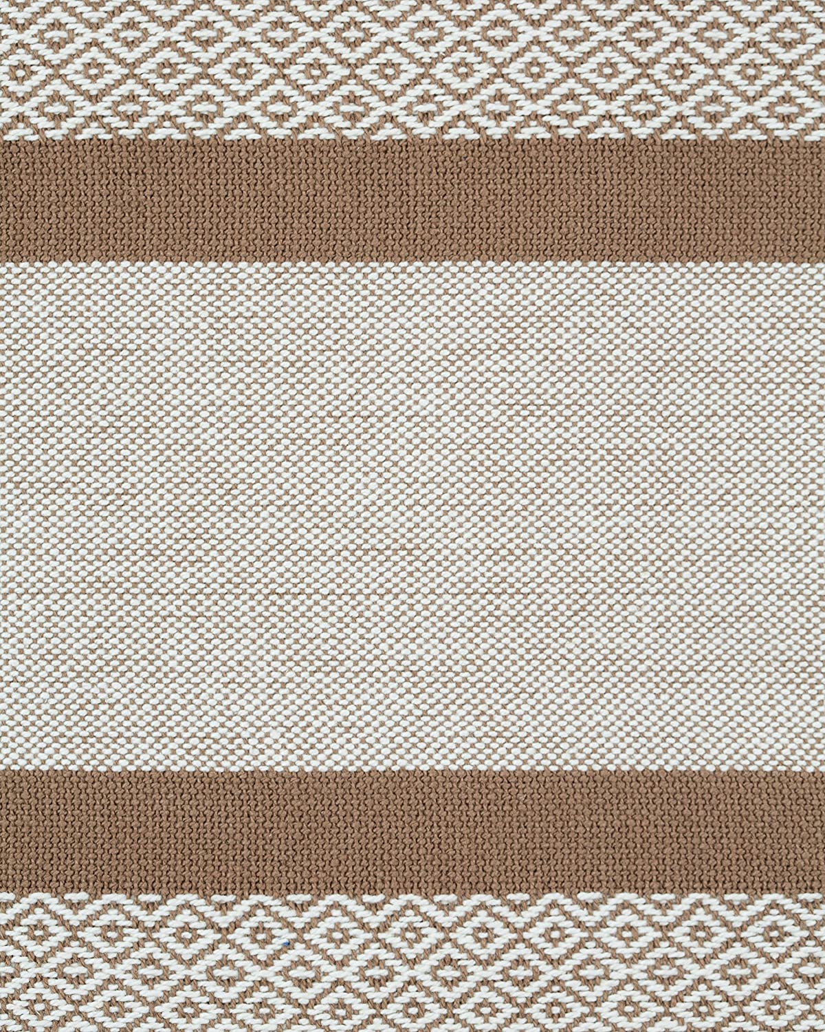 Sticky Toffee Cotton Woven Placemat Set with Fringe, Traditional Diamond, 4 Pack, 14" x 19"