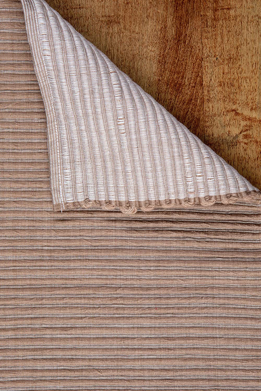 Sticky Toffee Chunky Ribbed Reversible Placemat Set, 4 Pack, 14" x 19"