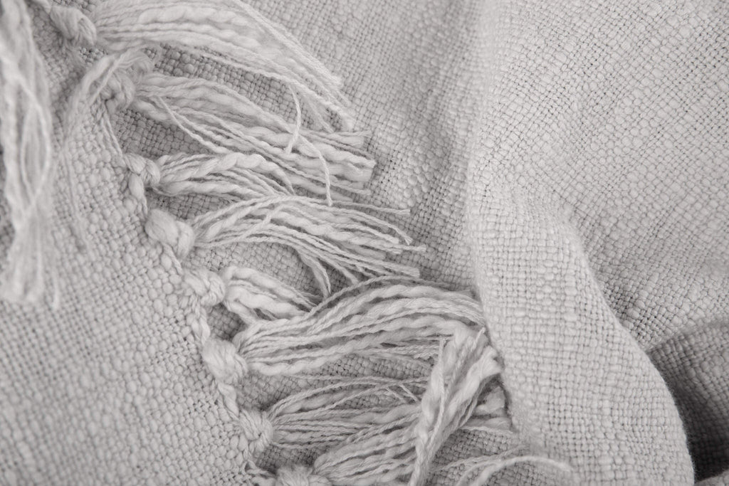 Sticky Toffee Woven Cotton Slub Throw Blanket with Fringe, 50" x 60"