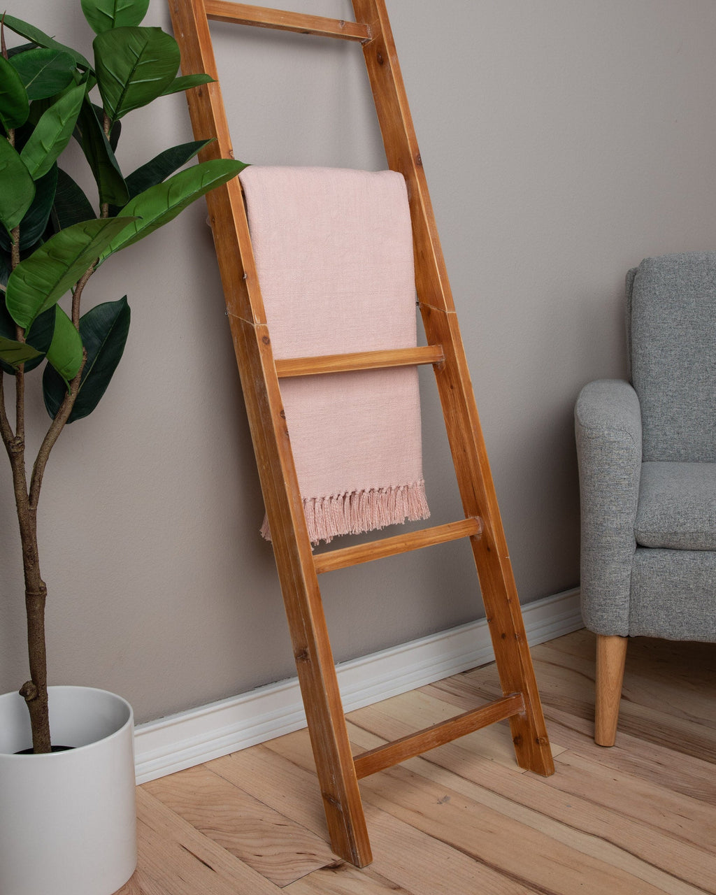 Sticky Toffee Woven Cotton Slub Throw Blanket with Fringe, 50" x 60"