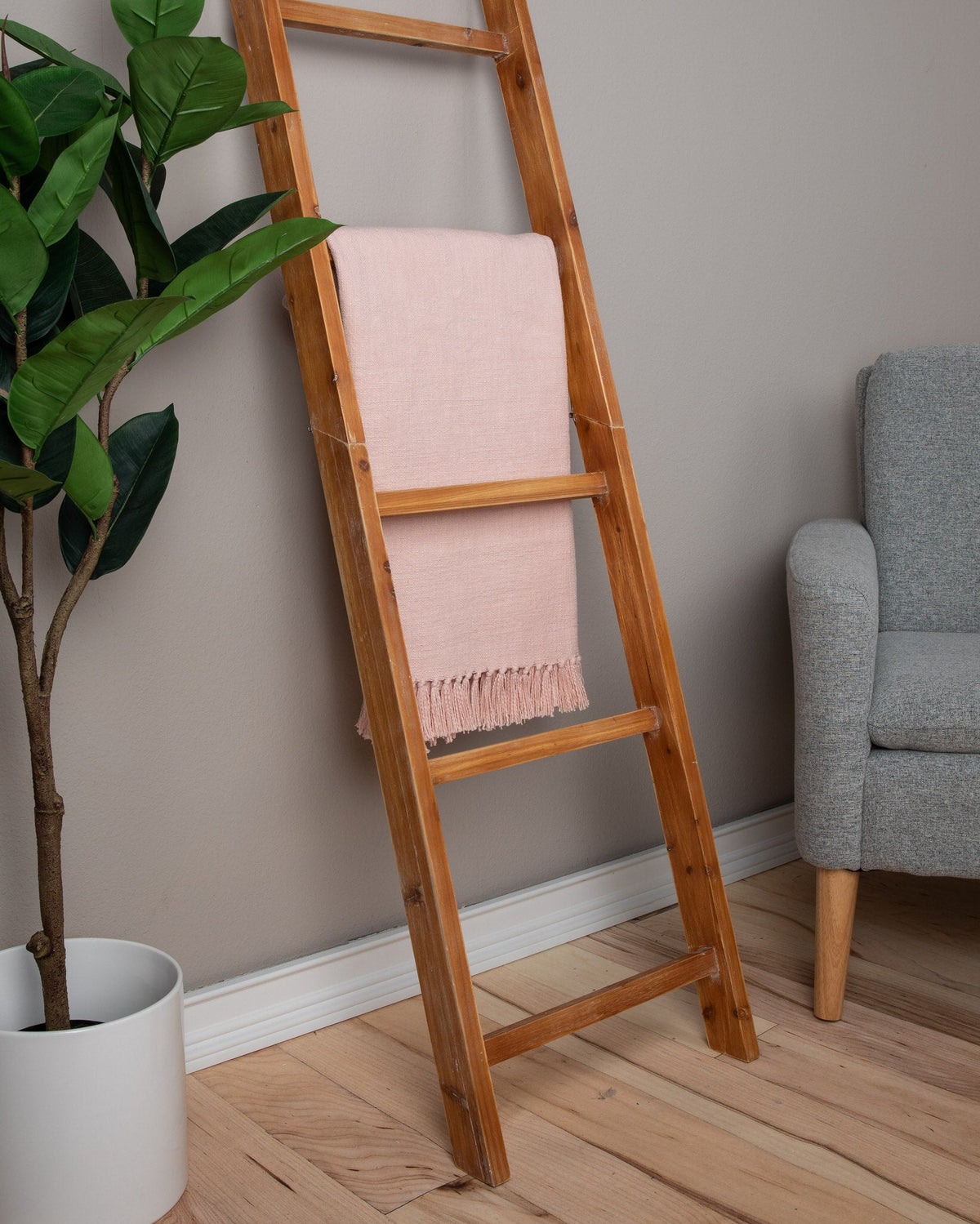 Sticky Toffee Woven Cotton Slub Throw Blanket with Fringe, 50" x 60"