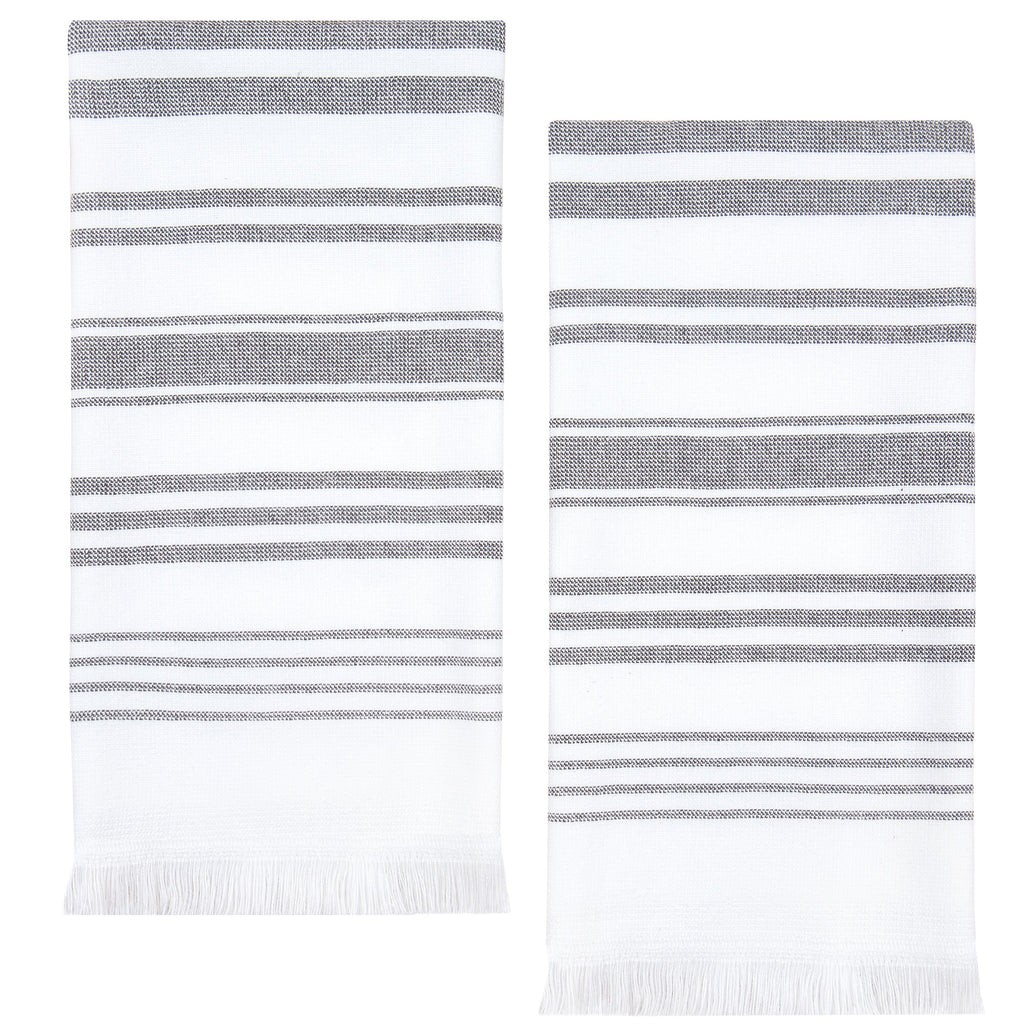 Sticky Toffee Hammam Cotton Hand Towels, 2 pack, 28" x 16"