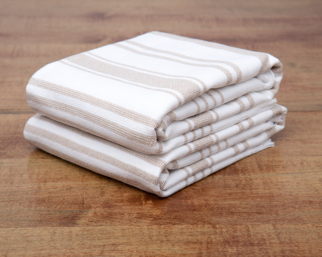 Sticky Toffee Hammam Cotton Hand Towels, 2 pack, 28" x 16"