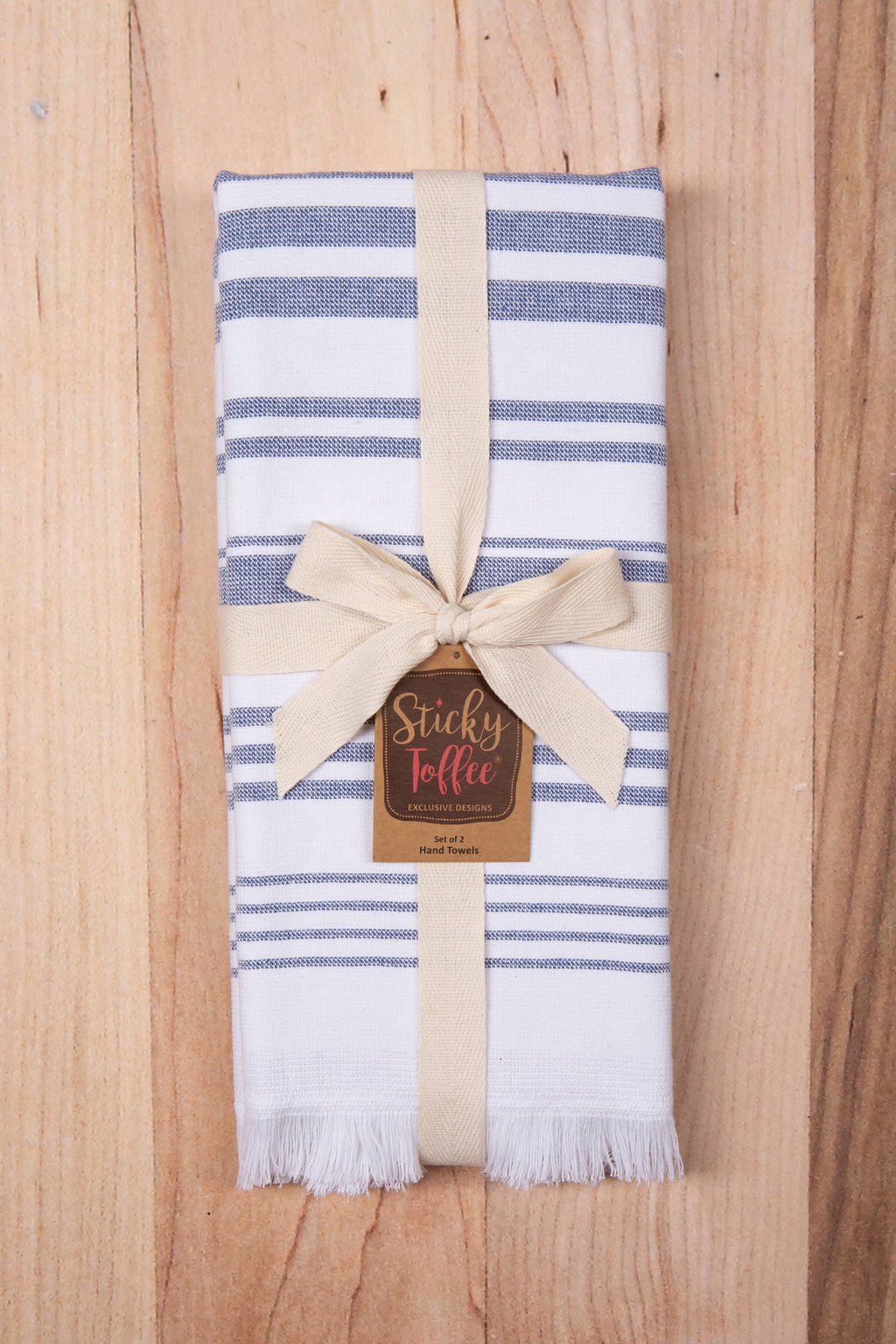 Sticky Toffee Hammam Cotton Hand Towels, 2 pack, 28" x 16"