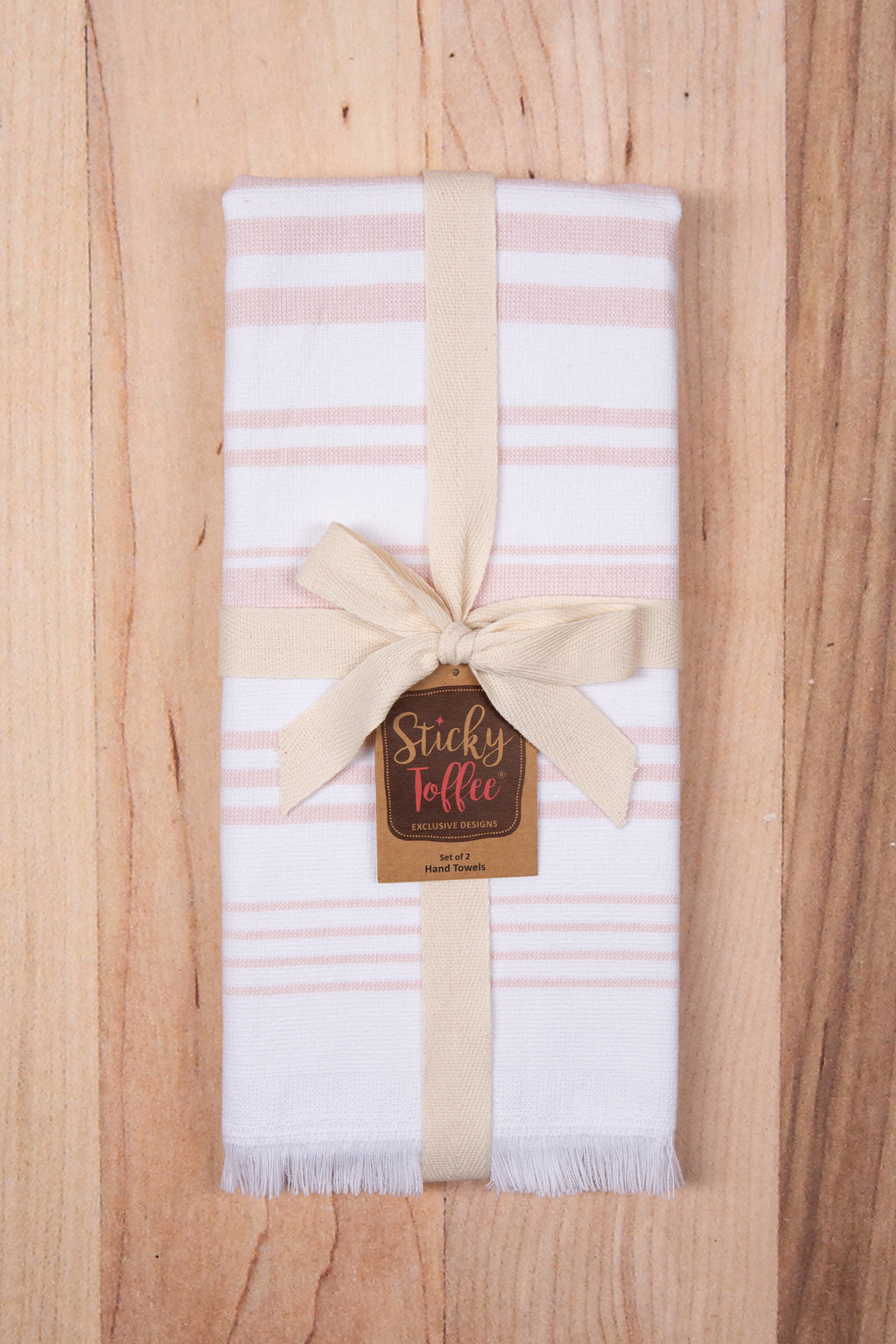 Sticky Toffee Hammam Cotton Hand Towels, 2 pack, 28" x 16"