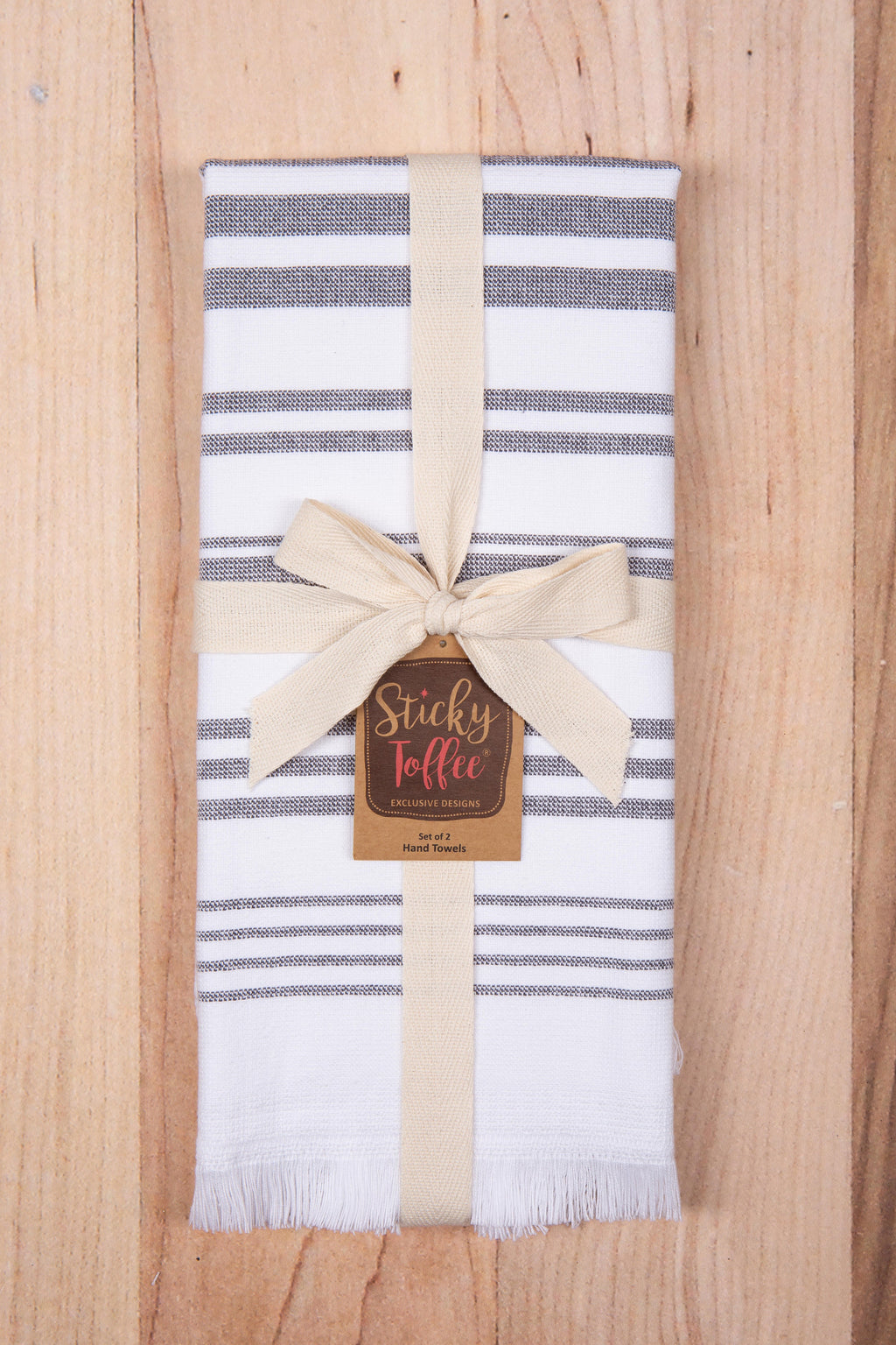 Sticky Toffee Hammam Cotton Hand Towels, 2 pack, 28" x 16"