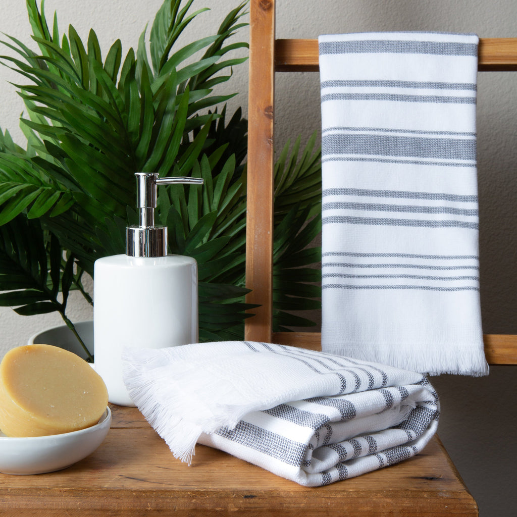 Sticky Toffee Hammam Cotton Hand Towels, 2 pack, 28" x 16"