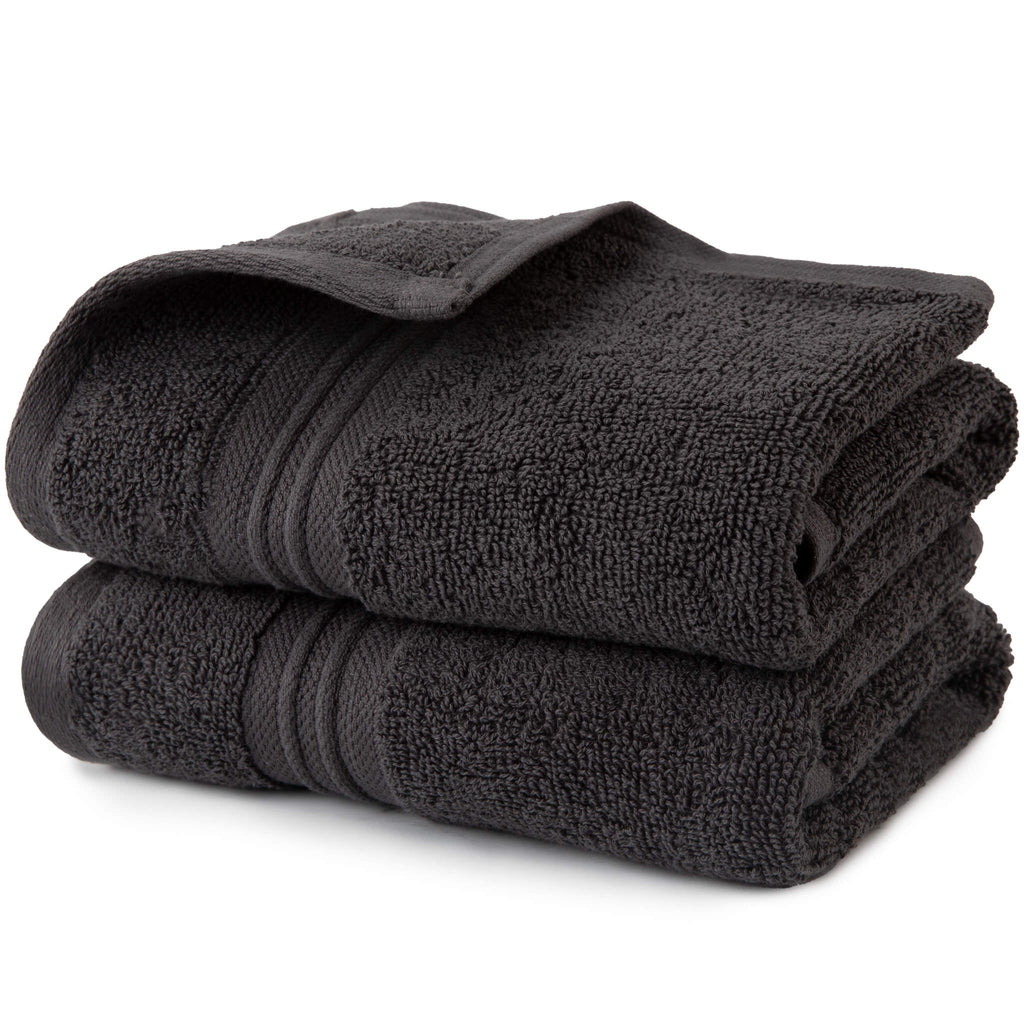 Sticky Toffee Terry Cotton Hand Towels Set, 2 pack, 16" x 28"