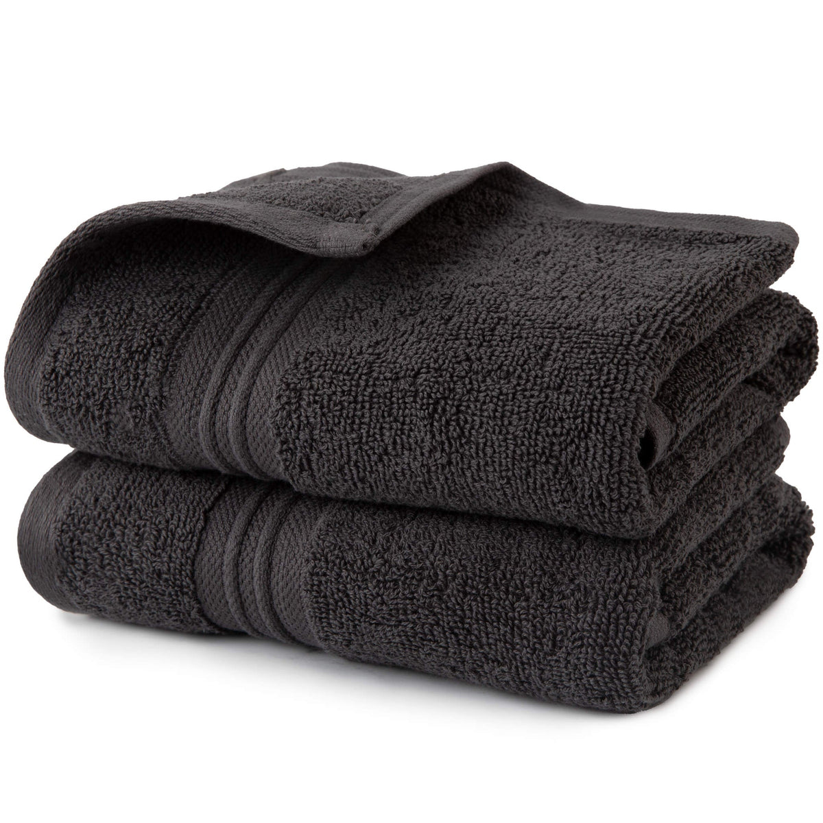 Sticky Toffee Terry Cotton Hand Towels Set, 2 pack, 16" x 28"
