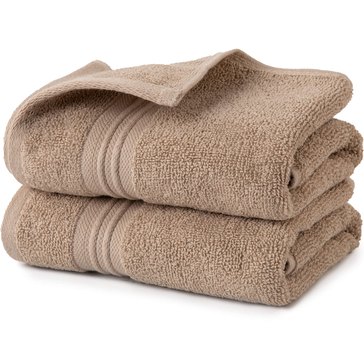 Sticky Toffee Terry Cotton Hand Towels Set, 2 pack, 16" x 28"