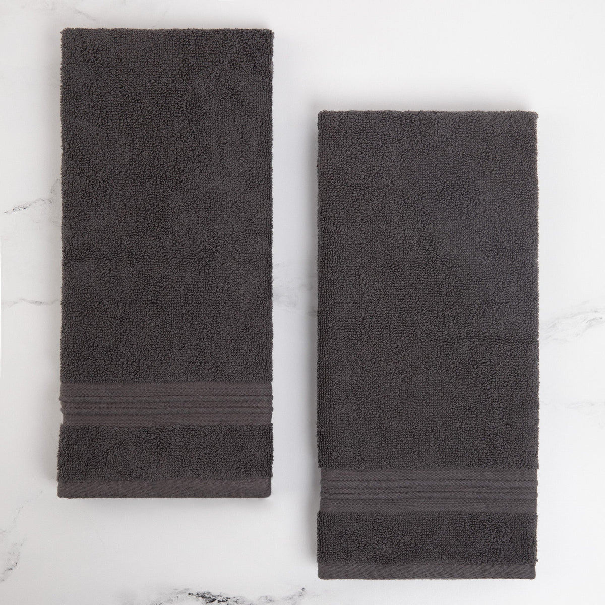 Sticky Toffee Terry Cotton Hand Towels Set, 2 pack, 16" x 28"