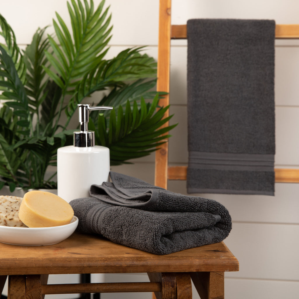 Sticky Toffee Terry Cotton Hand Towels Set, 2 pack, 16" x 28"