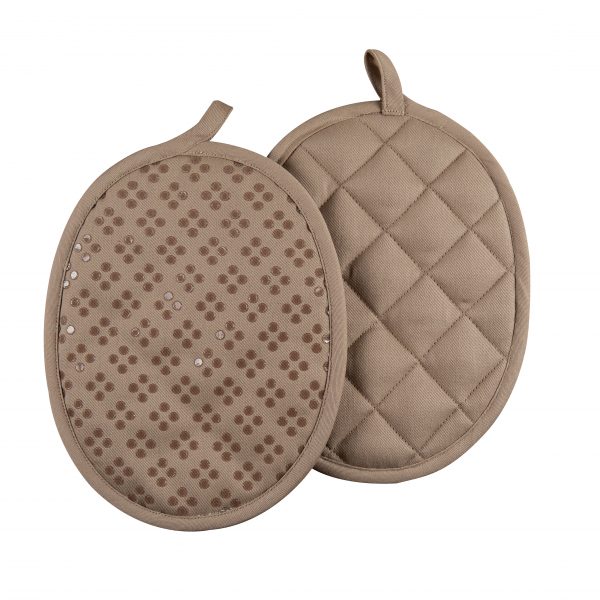 Sticky Toffee Silicone Printed Oven Mitt & Pot Holder, Cotton Terry Kitchen Dish Towel & Dishcloth, 9 Piece Set