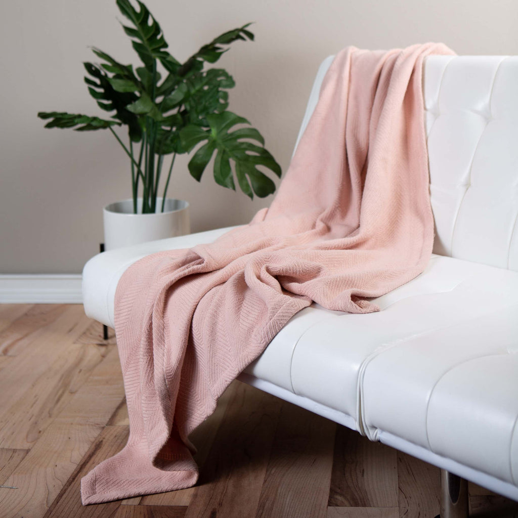 Sticky Toffee Woven Cotton Lightweight Throw Blanket, 60" x 50"