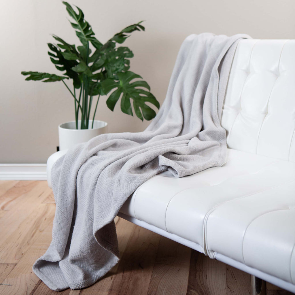 Sticky Toffee Woven Cotton Lightweight Throw Blanket, 60" x 50"